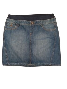 Old Navy Maternity Double Waisted Stretch Denim Mini Skirt Medium